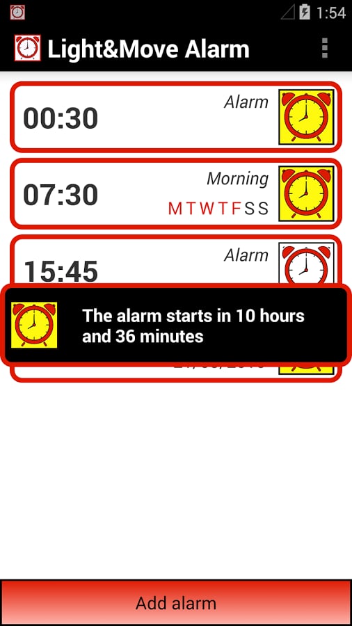 Light &amp; Move Alarm截图1