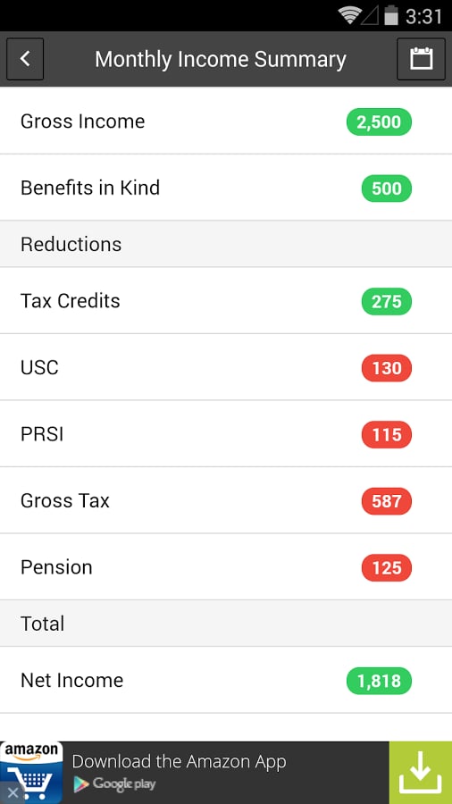 Irish Salary &amp; Tax Calcu...截图7