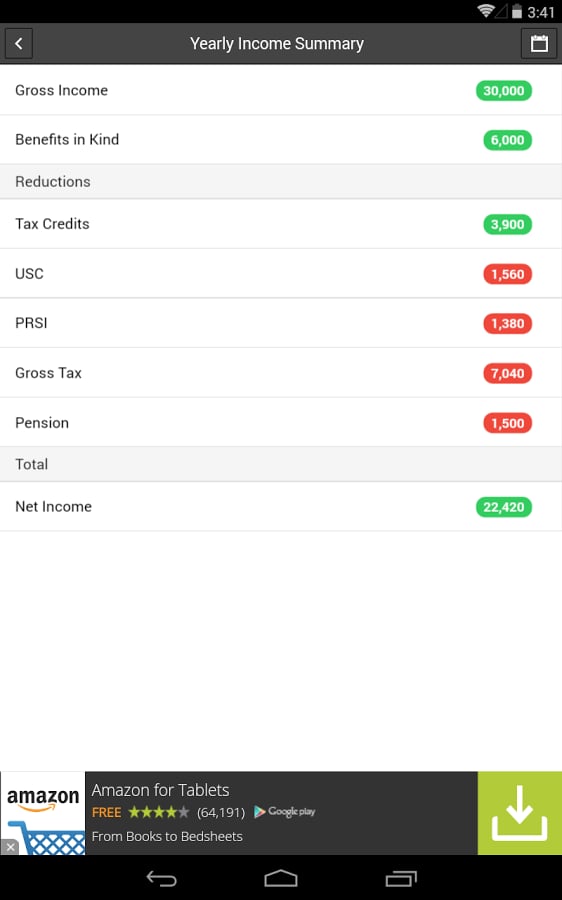 Irish Salary &amp; Tax Calcu...截图2