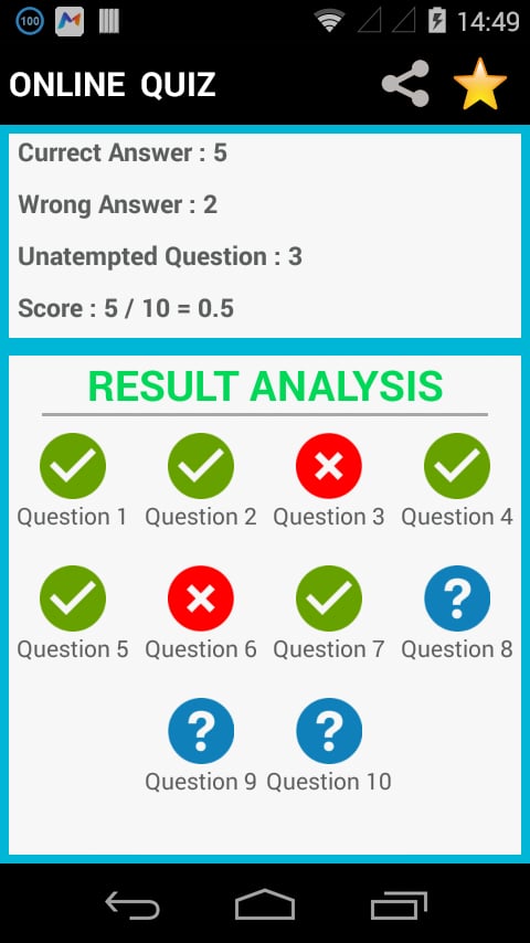 Online Quiz截图3