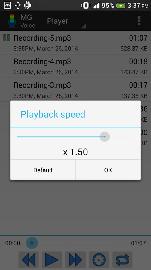 MG Voice Recorder MP3/PC...截图5