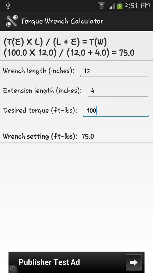 Torque Wrench Calculator截图2