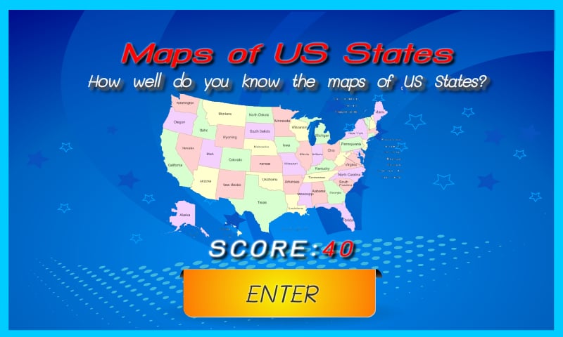 US States Map Quiz for F...截图2