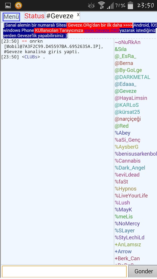 Geveze Sohbet Chat Porta...截图1