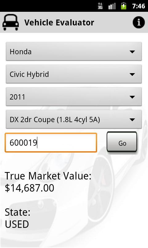 Vehicle Value Evaluator截图2