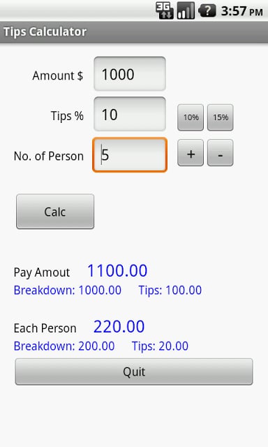 Cute Tips Calculator截图1