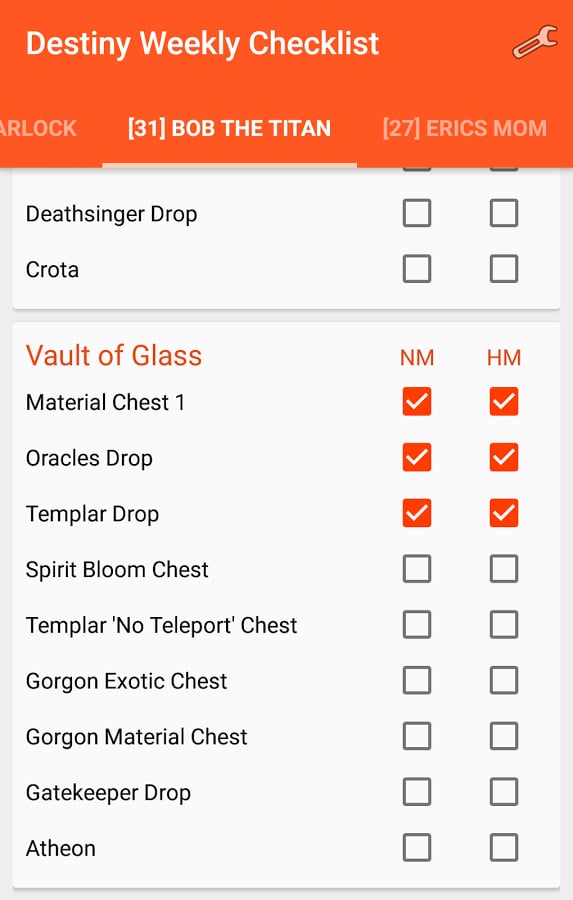 Destiny Weekly Checklist截图4