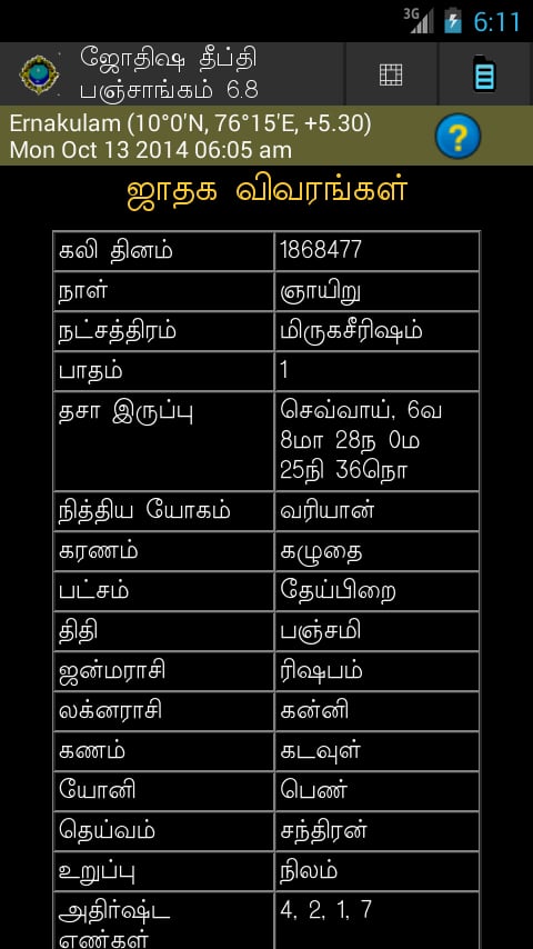 Astrology Tamil Jyothish...截图3