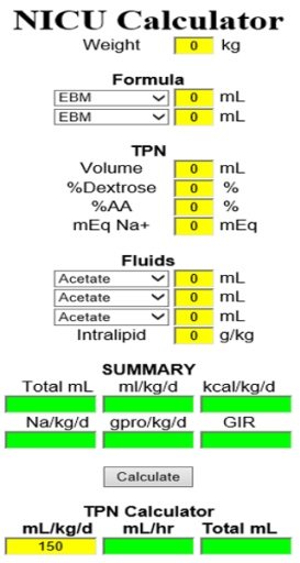 NICU Calculator截图2