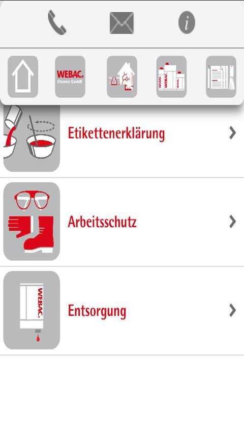 WEBAC-Chemie App - Smartphone截图4