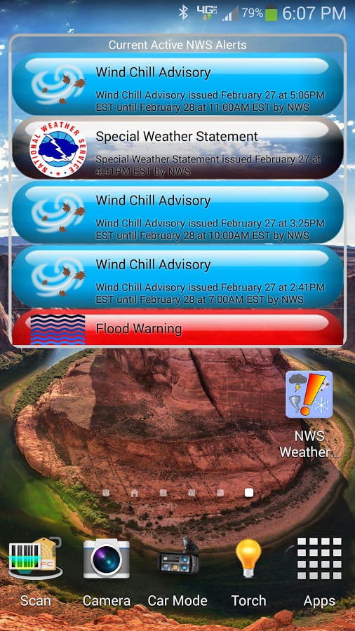NWS Weather Alerts Widget截图4