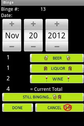 iBinge - Drink Counter FREE截图3