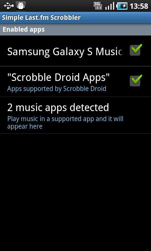 Samsung Galaxy S scrobbler截图1