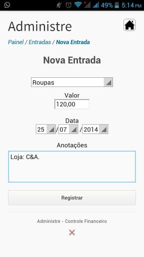 Controle Financeiro Administre截图2