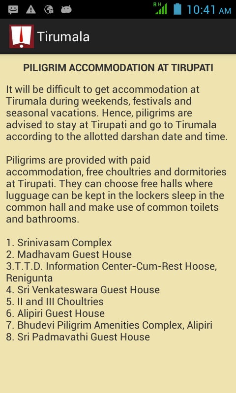 Tirumala Complete Info截图4