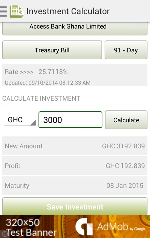 Ghana Investment Calcula...截图2