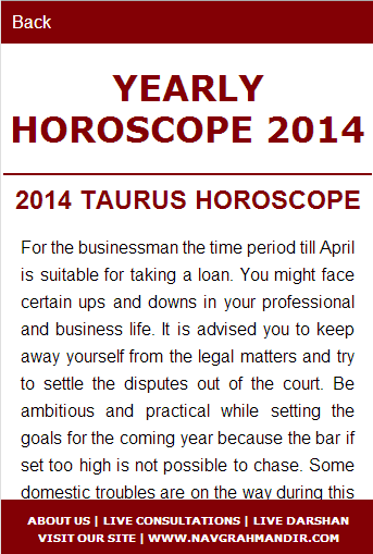 Free Yearly Horoscope 2014截图2