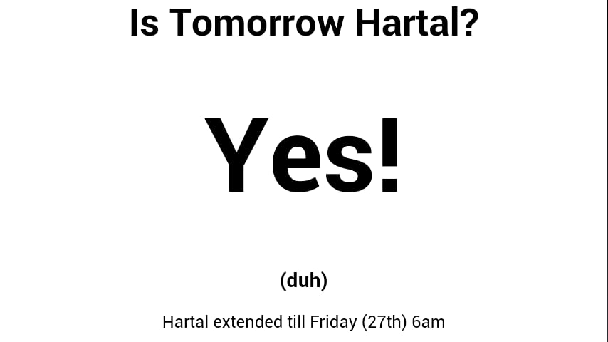 Is Tomorrow Hartal ?截图1