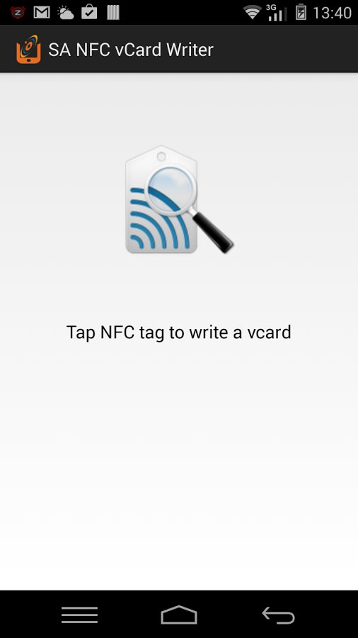 SA NFC vCard Writer截图2