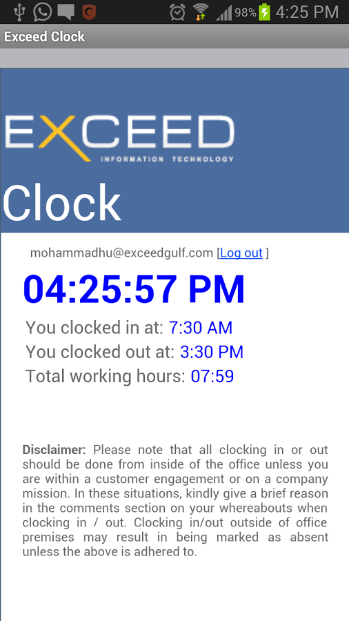 Exceed Clock截图1