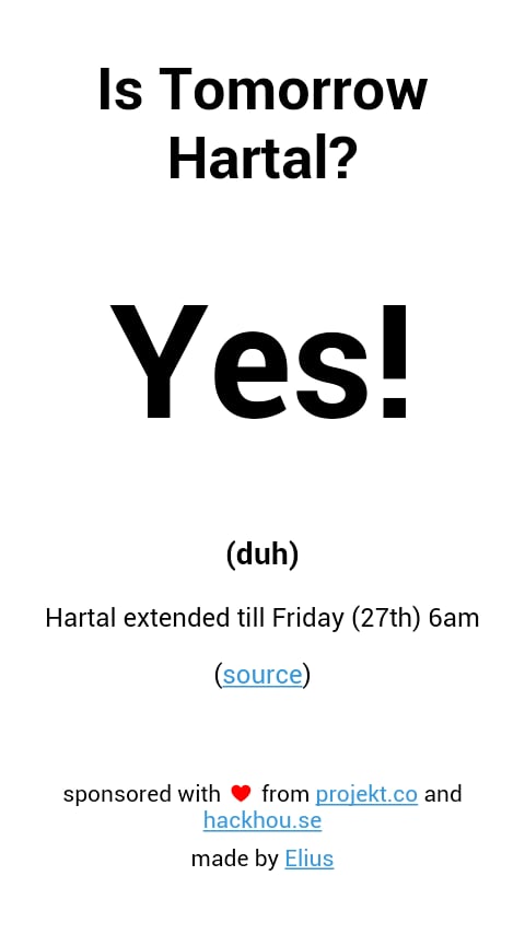 Is Tomorrow Hartal ?截图3