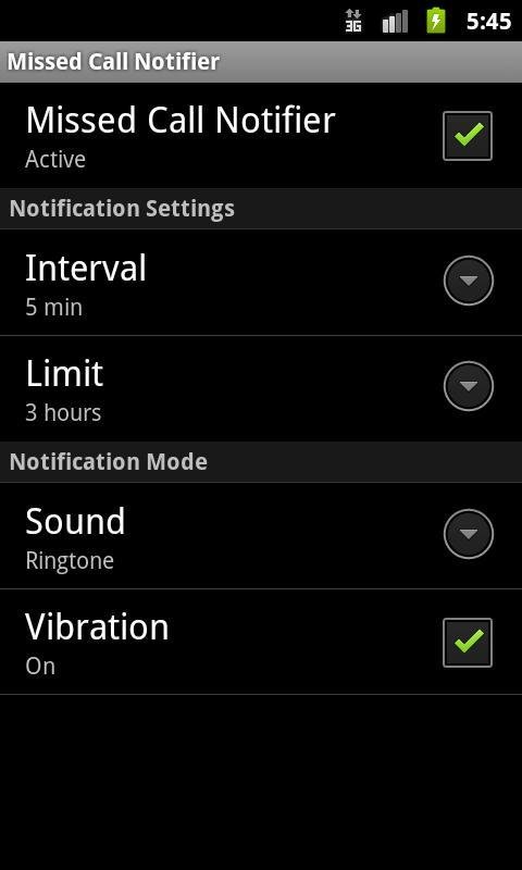 Missed Call Notifier截图3