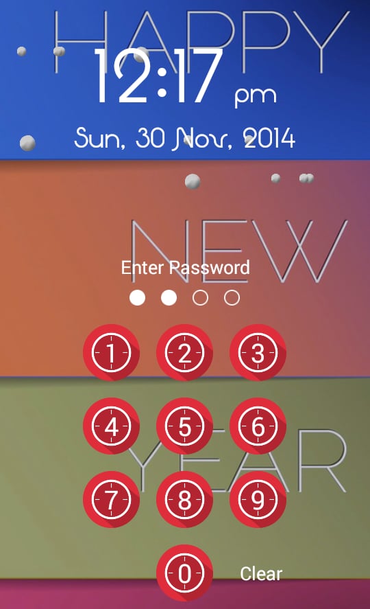 New Year Lock Screen截图6