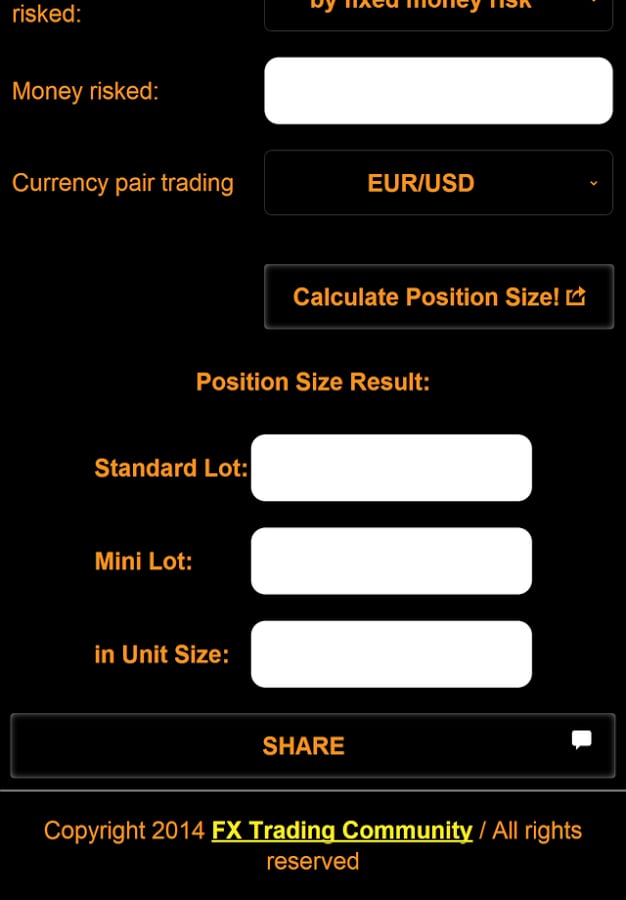 Forex Position Size Calc...截图1