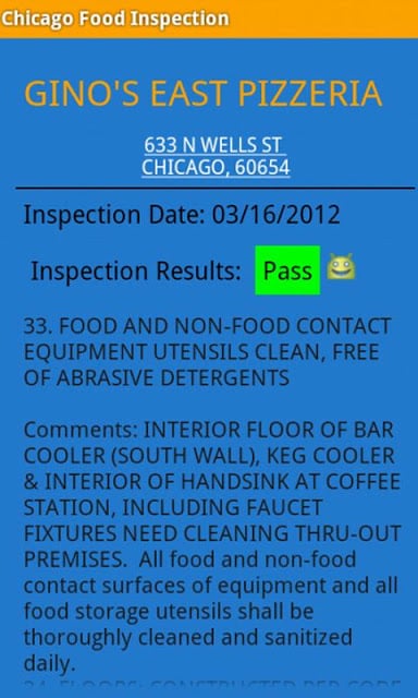 Chicago Food Inspection截图1