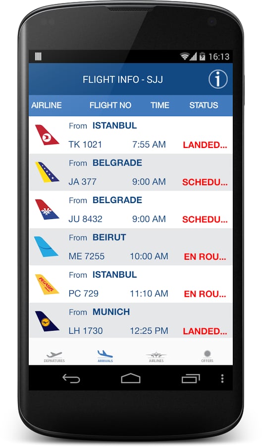 Sarajevo Flights Info截图5