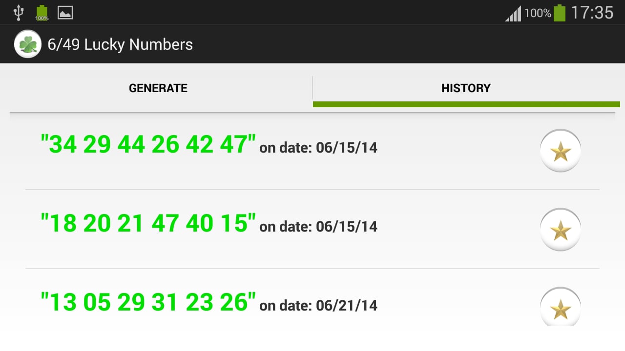 6/49 Lucky Numbers截图2