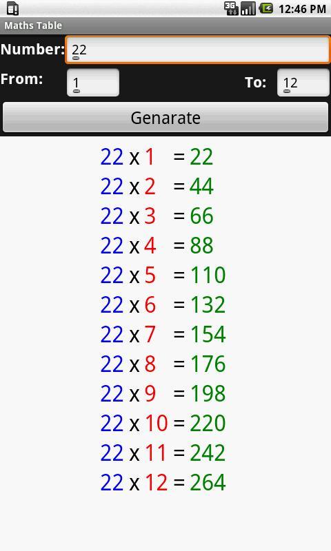 Maths Table截图4