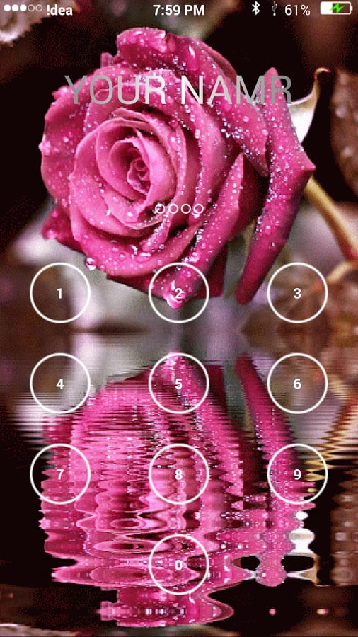 Rose Keypad lock Screen截图2