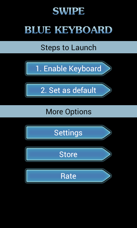 Swipe Blue Keyboard截图5