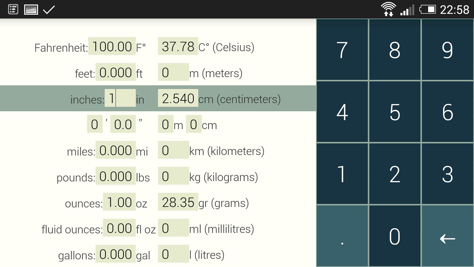 US/Metric unit converter截图4