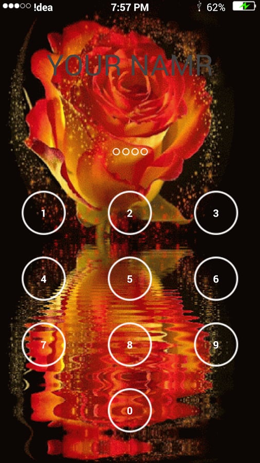 Rose Keypad lock Screen截图7