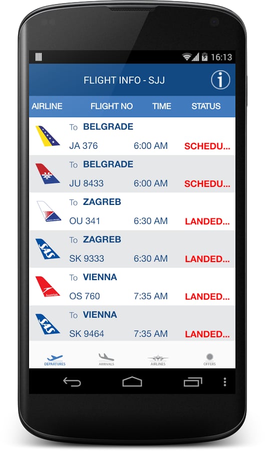 Sarajevo Flights Info截图4