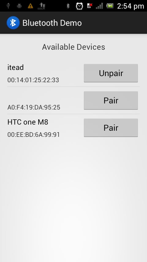 Bluetooth Basic Demo截图3