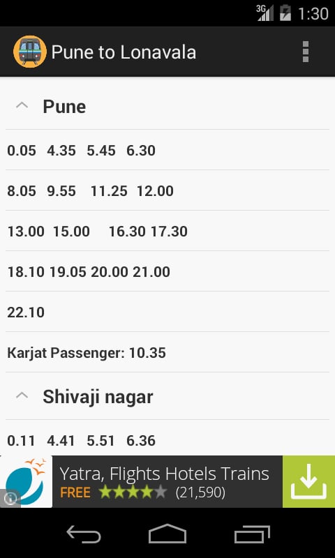 Pune Local Train Timetab...截图2