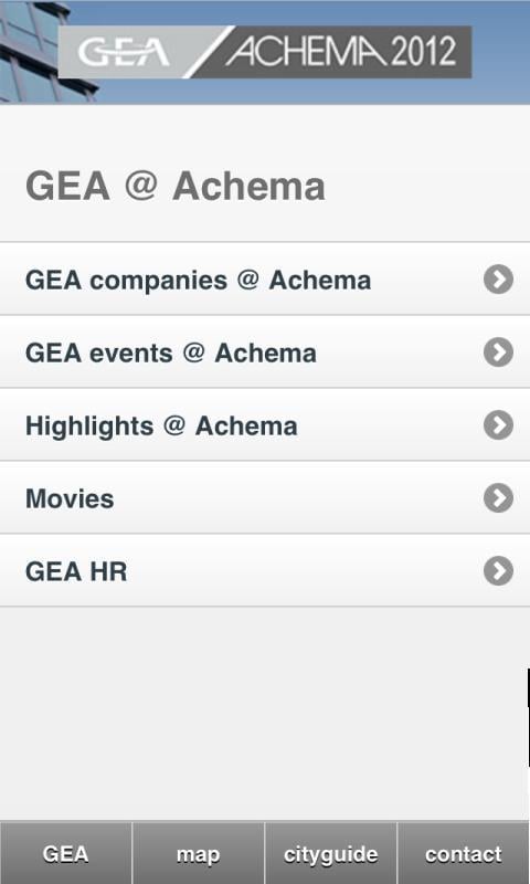 GEA Show App Achema 2012截图1