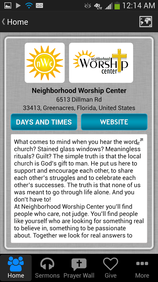 Neighborhood Worship Center截图3