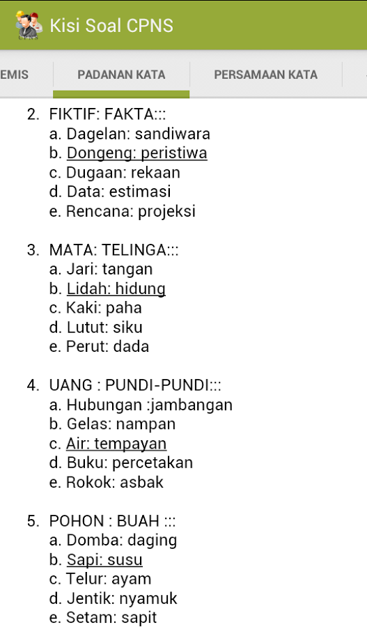 KISI SOAL CPNS截图3