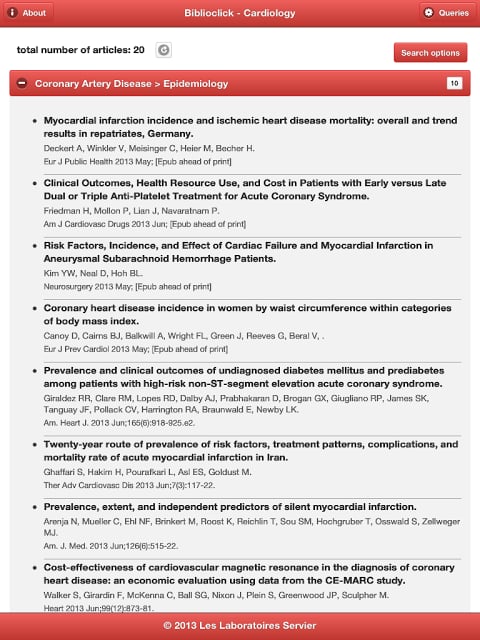 Biblioclick in Cardiology截图3