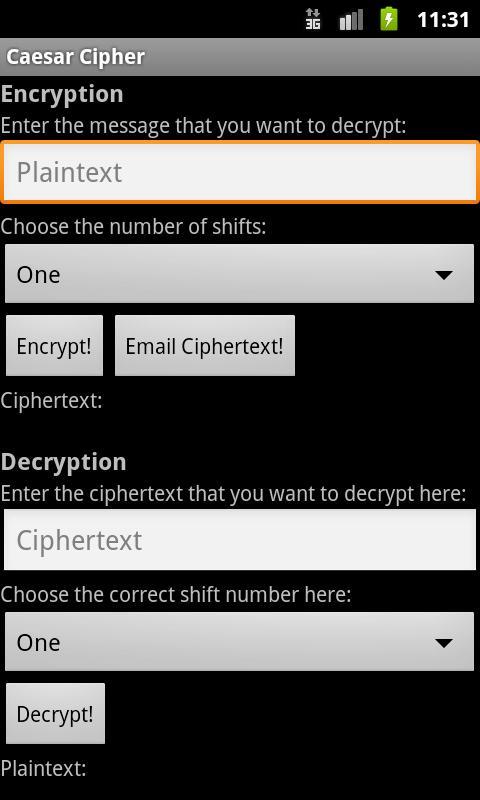 The Caesar Cipher截图2