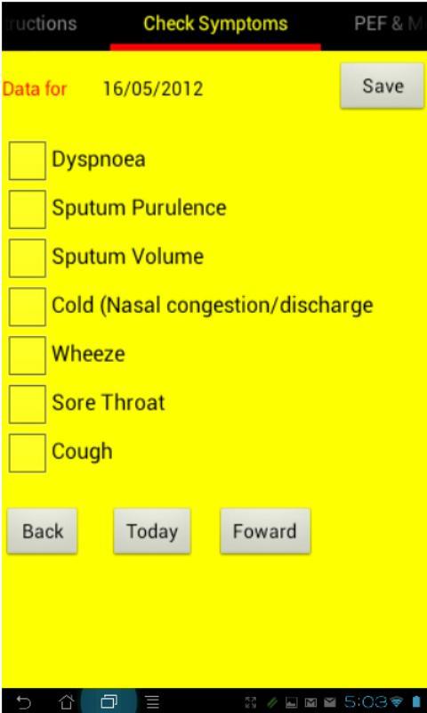 COPD Diary Card截图3