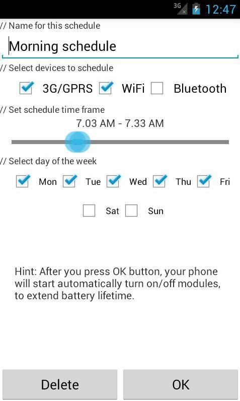 Networking Scheduler截图2