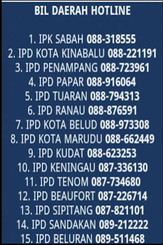 PDRM Sabah Hotline截图2