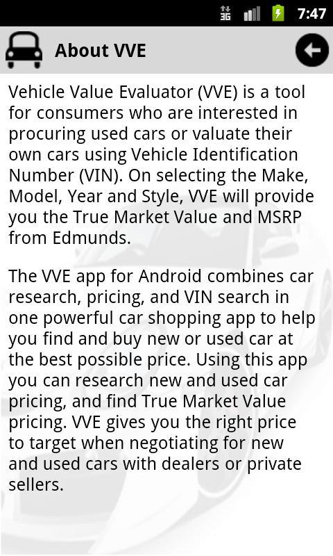 Vehicle Value Evaluator截图4