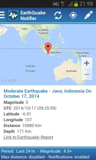 Earthquake Notifier截图3