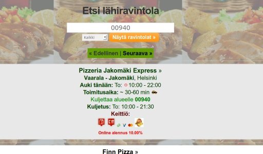 OnlineRavintola - Pizza Online截图2